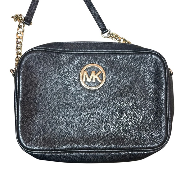 Michael Kors Black Crossbody Bag with Gold Logo - Picture 6 of 7